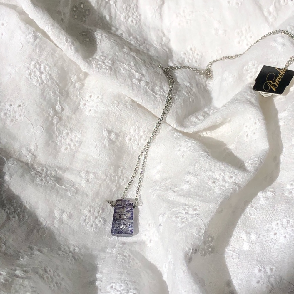 NWOT Purple Stone / Crystal Necklace